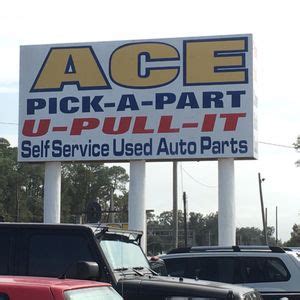 Ace pick a part jacksonville - 9152 N Main St, Jacksonville, FL 32218. Ad. 1. Ace Pick A Part - U Pull It. Used & Rebuilt Auto Parts Automobile Salvage Tire Dealers. Website Directions More Info. 37 Years. in Business. 4 Years with.